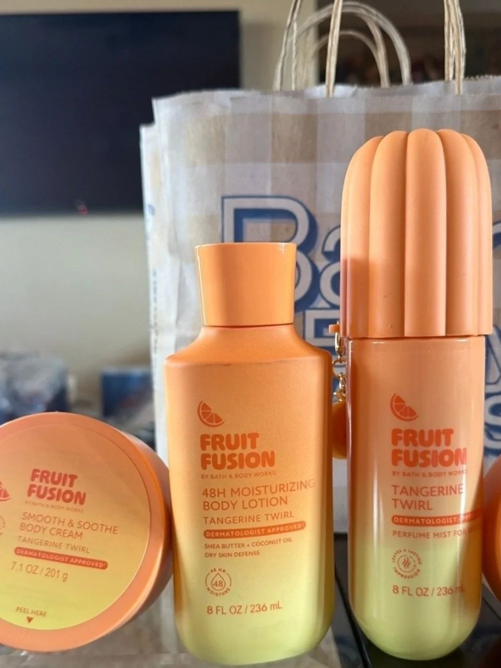 Bath & Body Works Fruit Fusion Tangerine Twirl Body Care Set - Orange